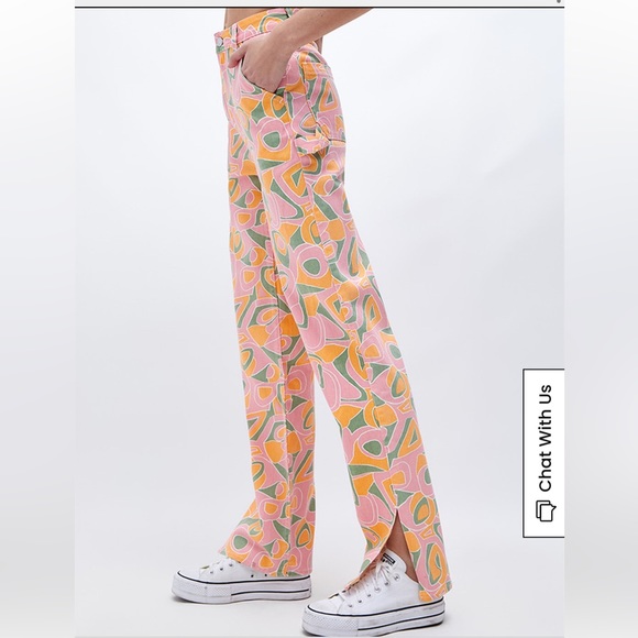 PacSun Geometric Print Boyfriend Carpenter Pants - Picture 6 of 6
